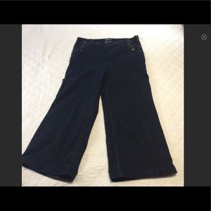 Modcloth wide leg sailor trouser denim jeans